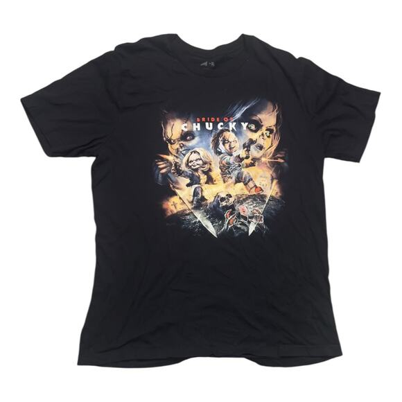 Bride of Chucky Tee – Black XL Cult Slasher Horror Graphic - Picture 1 of 5